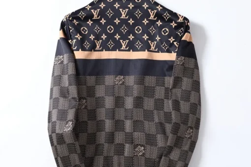 LV Jacket Gray Black And Cream