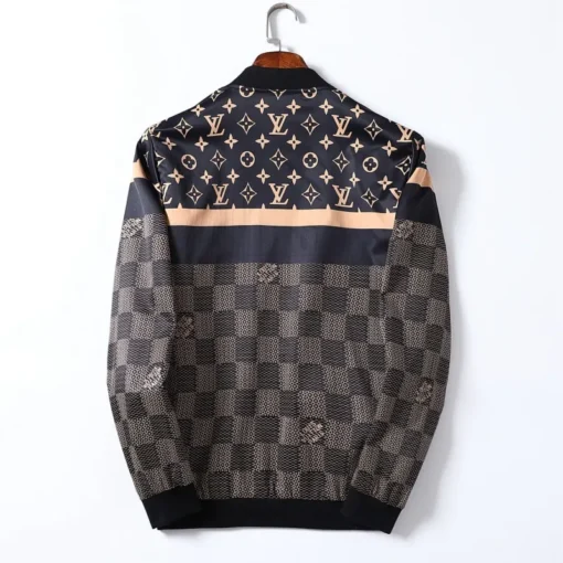 LV Jacket Gray Black And Cream