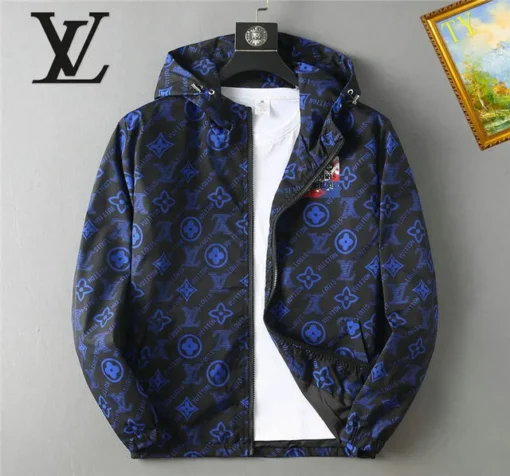 LV Jacket Black And Blue