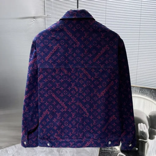 LV Denim Jacket Navi Blue - Image 2