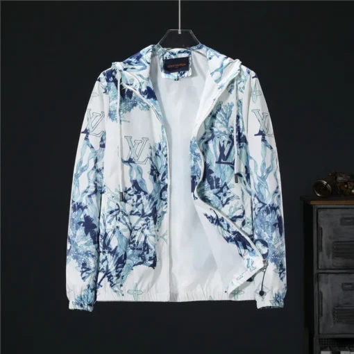 LV Jacket White Blue