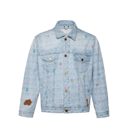 LV Denim Jacket White