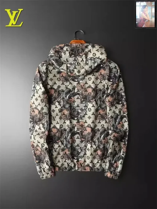 LV Jacket Black Cream Print - Image 2