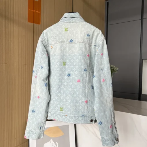 LV Denim Jacket Sky Blue - Image 2