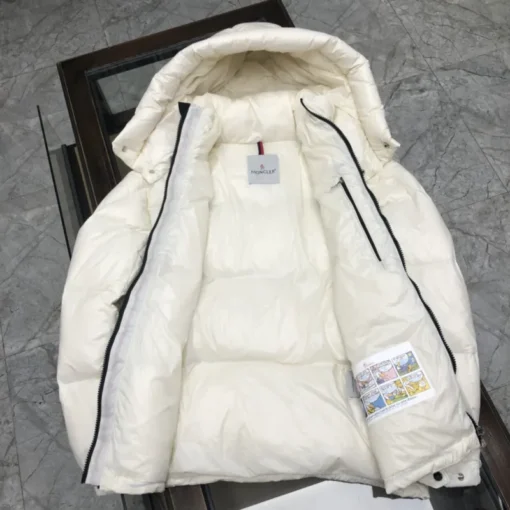 Moncler Jacket White And Cream