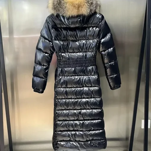 Moncler Long Jacket Black And Beige