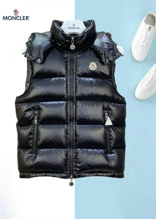 Moncler Gilet Black Glossy