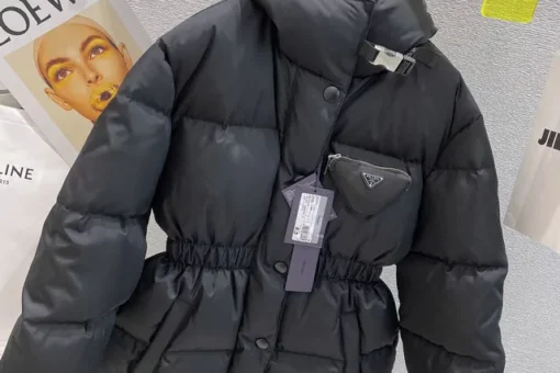 Prada Black Down Coats Jackets