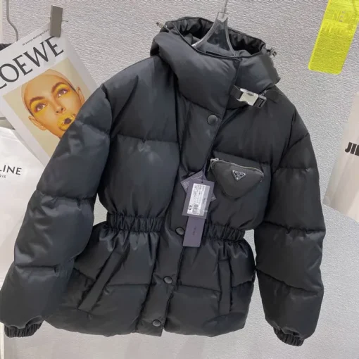 Prada Black Down Coats Jackets