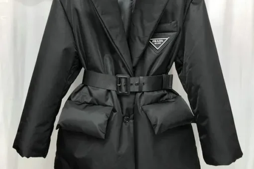 Prada Black Down Coats Jackets