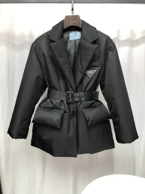 Prada Black Down Coats Jackets