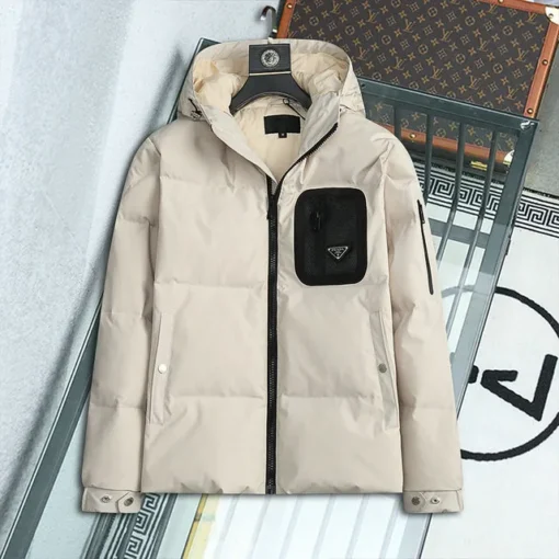 Prada Black Down Coats Jackets Long