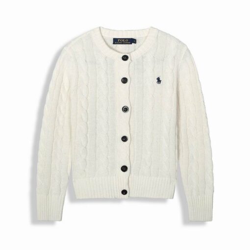 Ralph lauren Women's Sweater White And Front Button