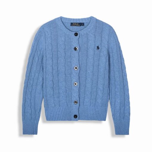 Ralph lauren Women's Sweater Blue And Front Button