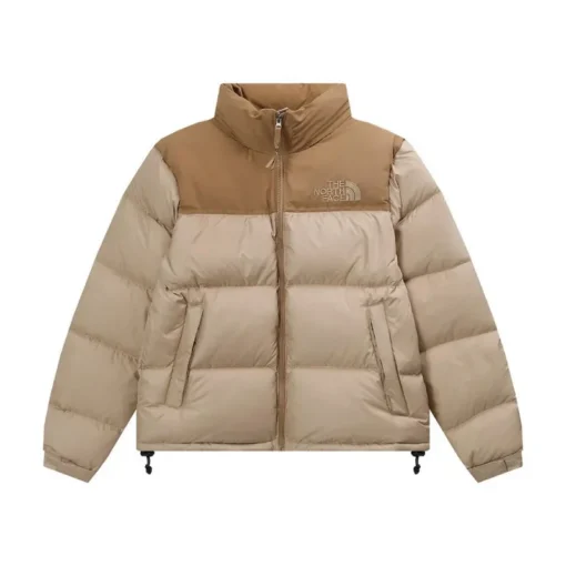 North Face Down Jacket Brown And Beige