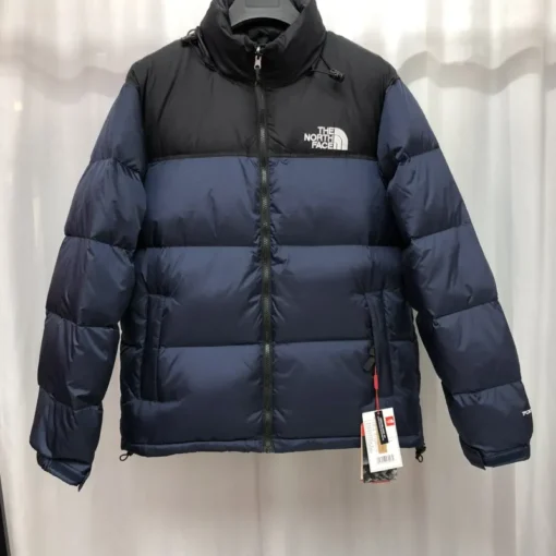 North Face Down Jacket Navi Blue And Black