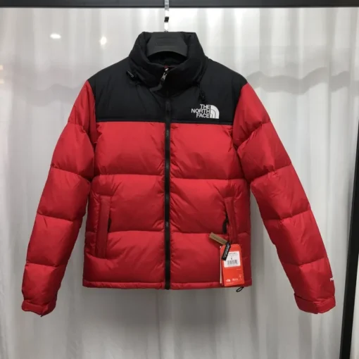 North Face Down Jacket Black And Red