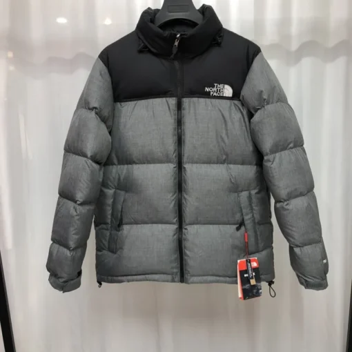 North Face Down Jacket Gray And Black