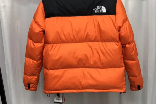 North Face Down Jacket Black And Orange