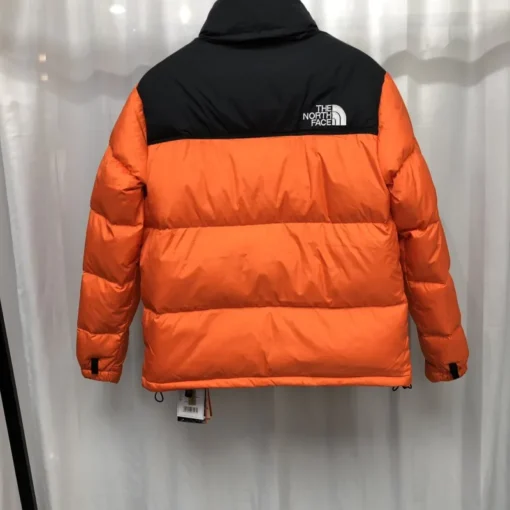 North Face Down Jacket Black And Orange