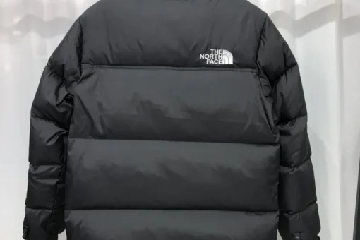 North Face Down Jacket Black And White Logo