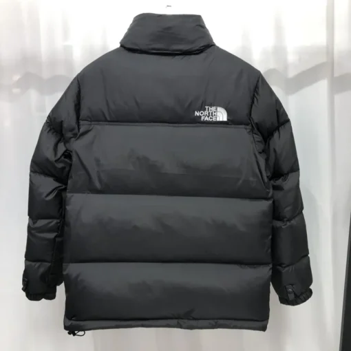 North Face Down Jacket Black And White Logo