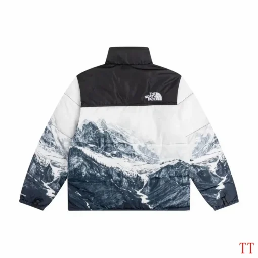 North Face Down Jacket Black And Print