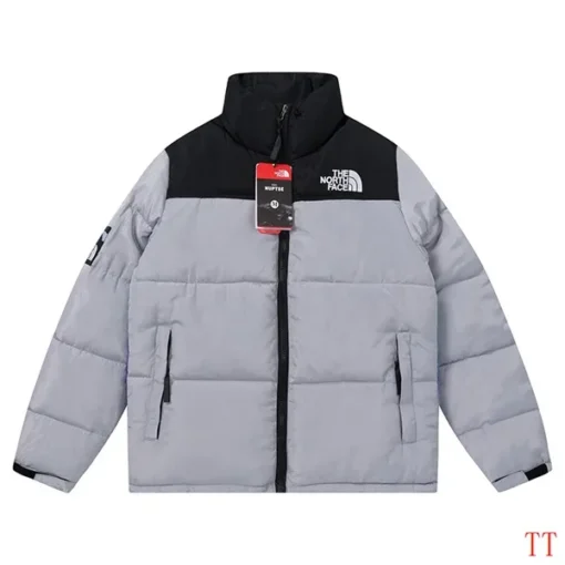 North Face Down Jacket Black And White With Print