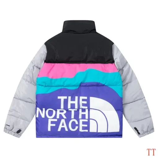 North Face Down Jacket Black And White With Print