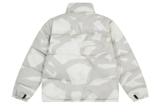 North Face Down Jacket Gray And White