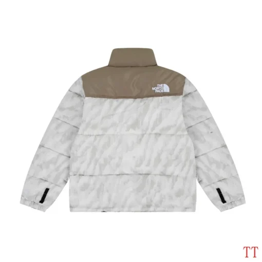 North Face Down Jacket White And Brown