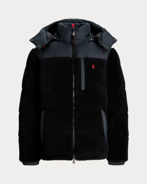 Ralph Lauren Down Jacket Black Glossy