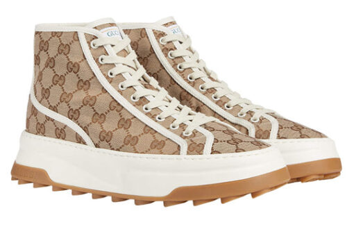 Gucci Tennis 1977 High-Top Sneakers 'Tan White'