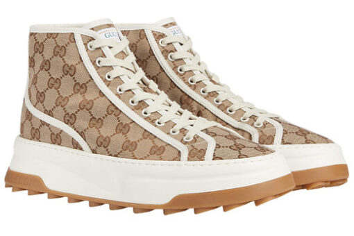 Gucci Tennis 1977 High-Top Sneakers 'Tan White'