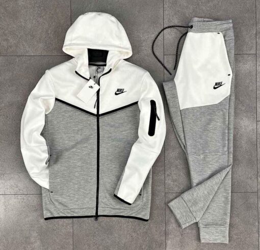 Nike Tech Fleece Set White Grey