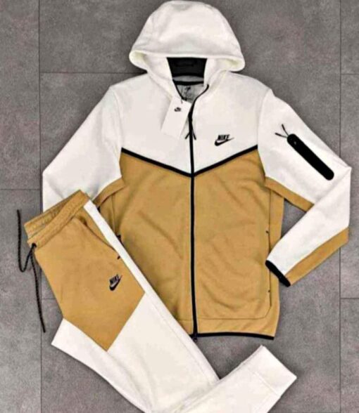 Nike Tech Fleece Set White Orange