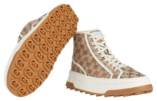 Gucci Tennis 1977 High-Top Sneakers 'Tan White'