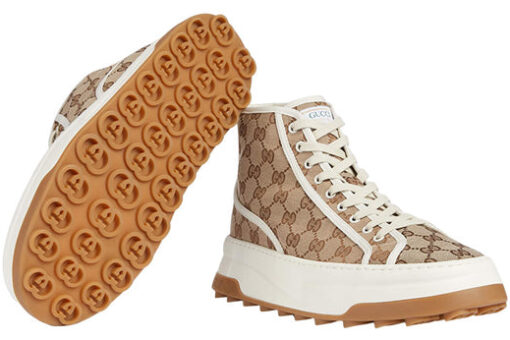 Gucci Tennis 1977 High-Top Sneakers 'Tan White'