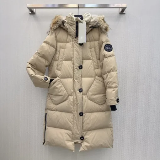 Canada Goose New Women Long Winter Jacket Beige