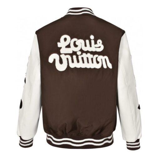 LV Jacket Brown And White