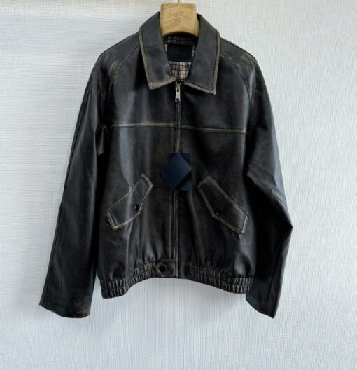 Prada Leather Jacket Black