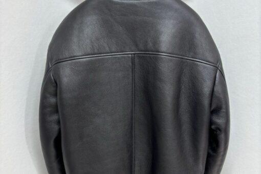 Prada Leather Jacket Dark Grey