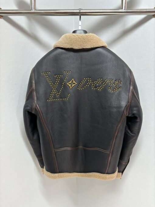 LV Leather Jacket Brown