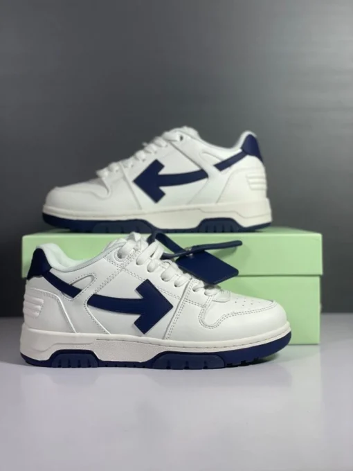 Off White Sneaker White & Navy Blue