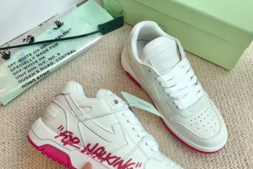 Off White for walking Sneaker White & Pink