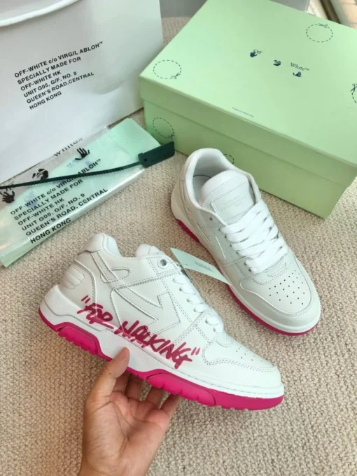 Off White for walking Sneaker White & Pink