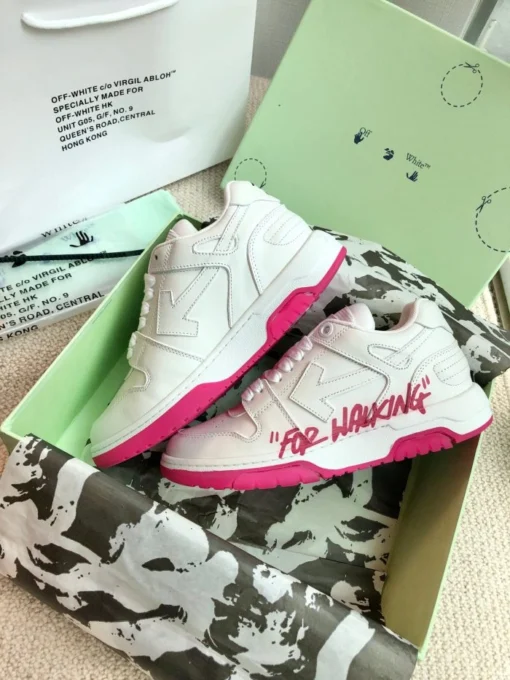 Off White for walking Sneaker White & Pink