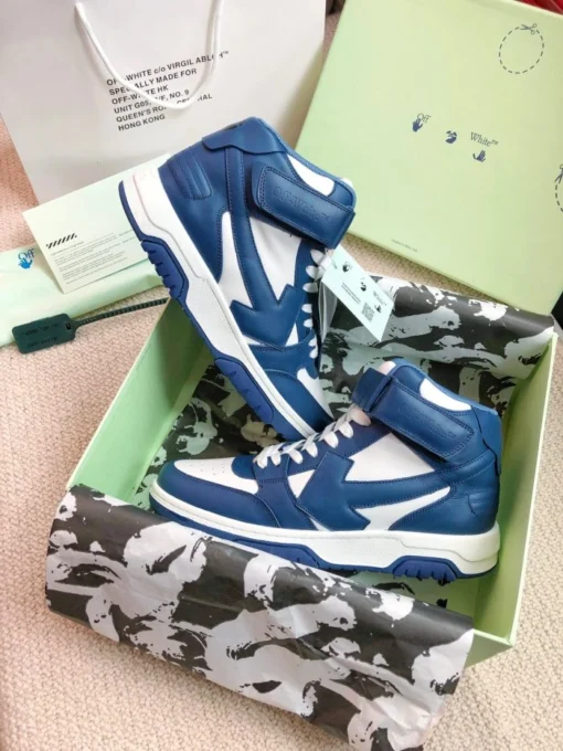 Off White Low Sartorial Stitching Sneaker Royal Blue & White