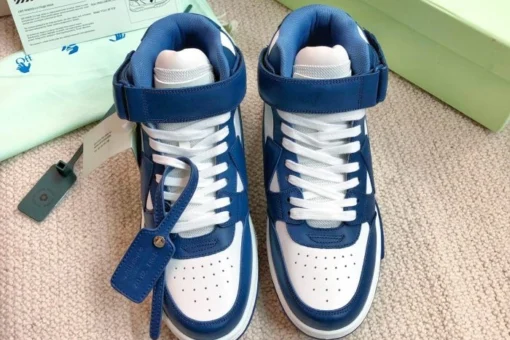 Off White Low Sartorial Stitching Sneaker Royal Blue & White