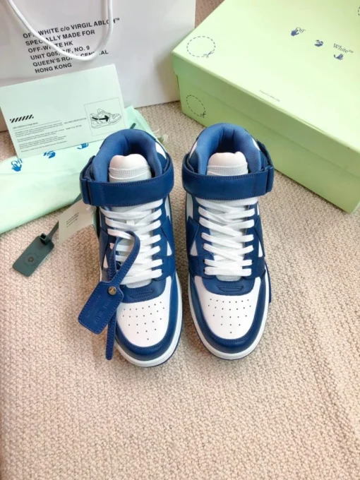 Off White Low Sartorial Stitching Sneaker Royal Blue & White